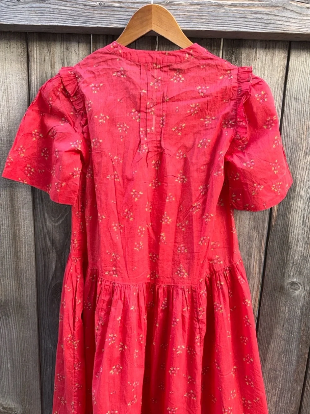 Free People Red Floral Midi Dress